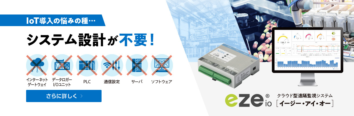 IoT導入の悩み、システム設計が不要のIoT「ezeio」